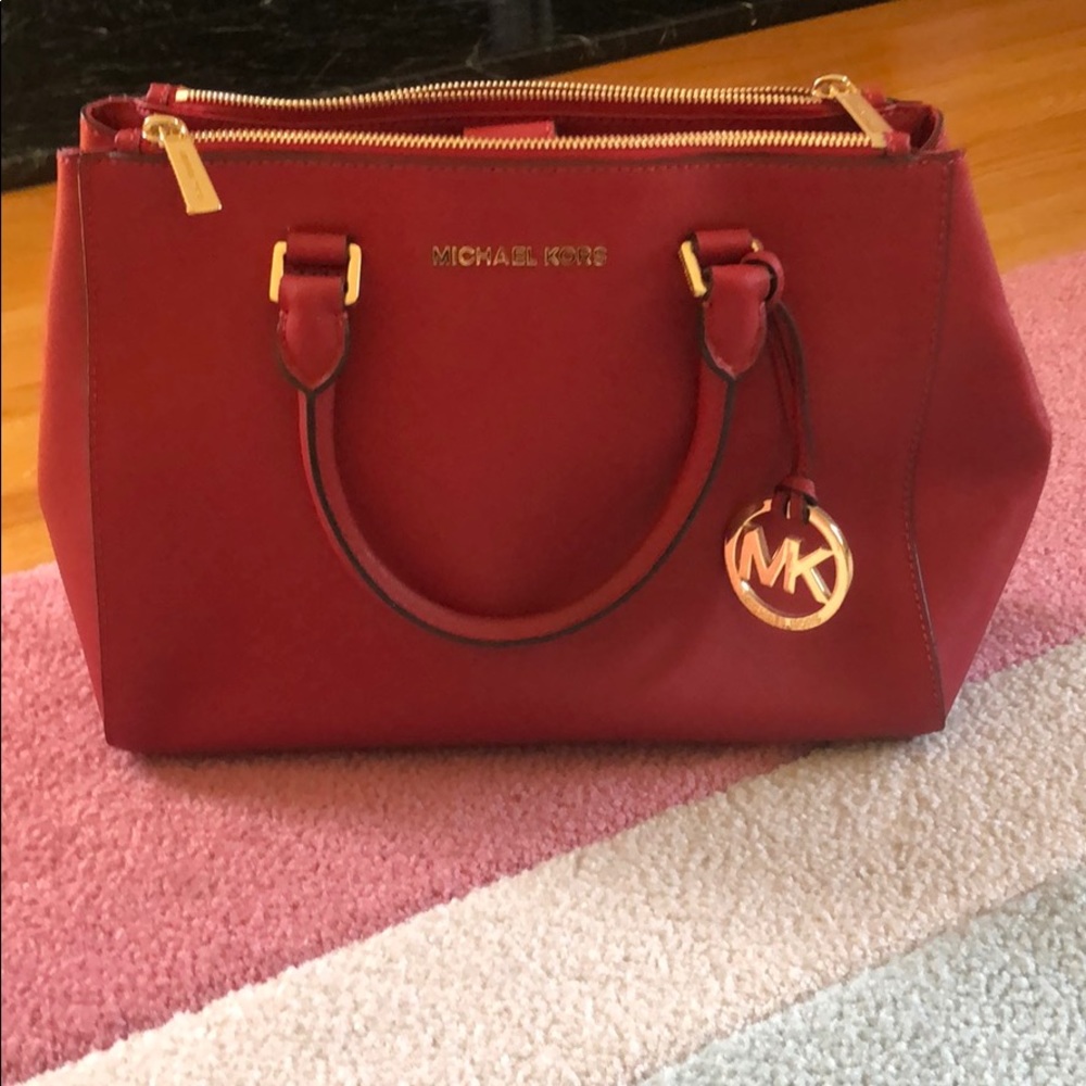 Red Michael Kors bag
